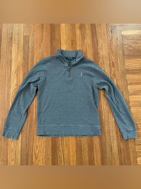 Polo by Ralph Lauren Men's Slate Gray Half-Zip Sweater